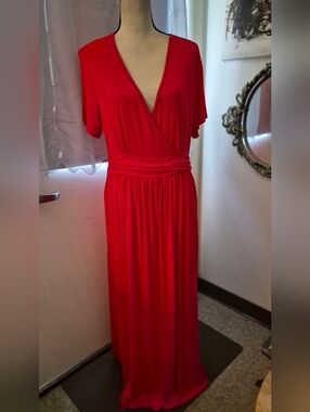 NWTS Hao Mei Li V-Neck Short Sleeve Emprist Waist & Side Seam Pockets 2XX